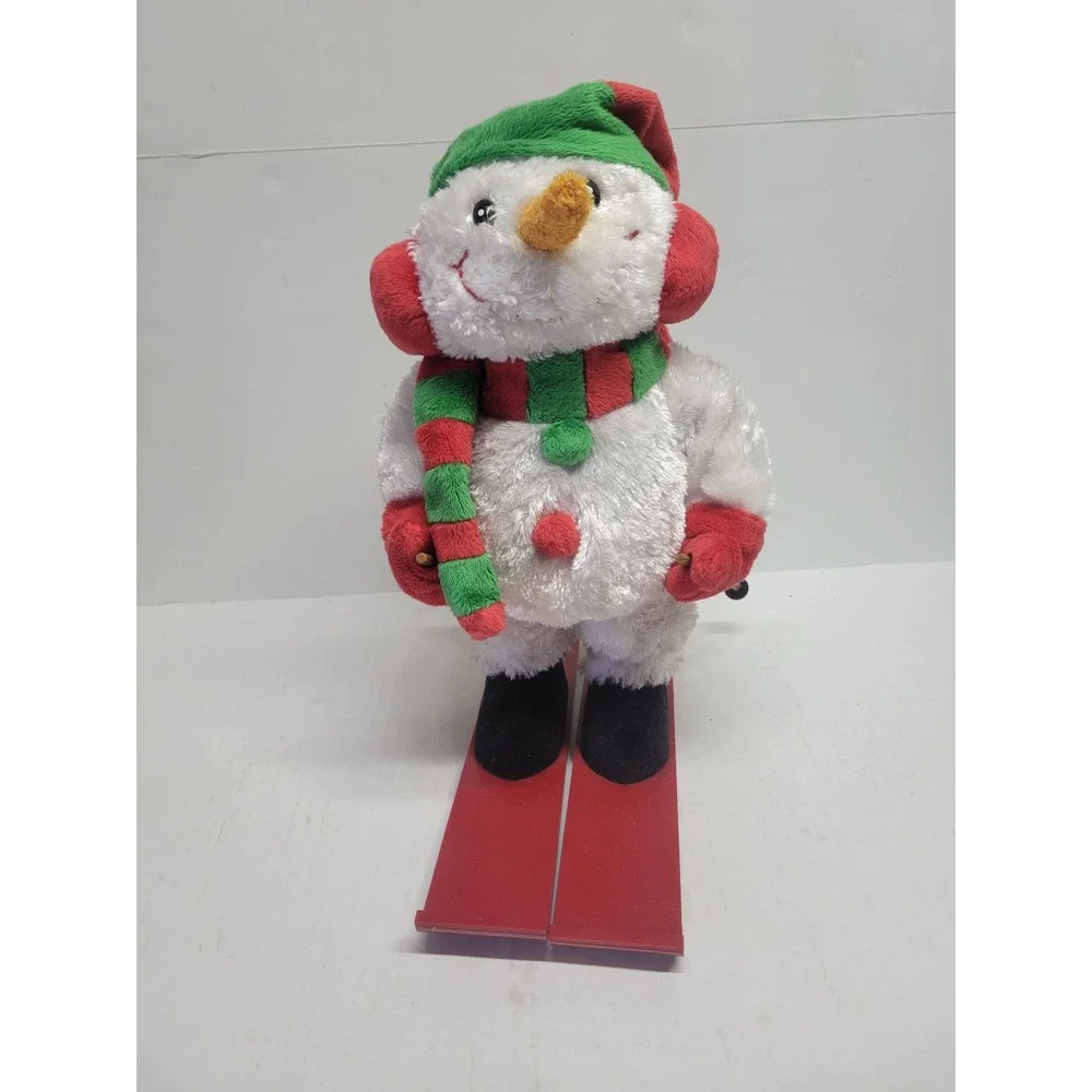 Gemmy Animated Skiing Snowman Plush Holiday Figure parts or‎ fix